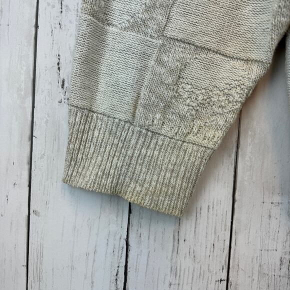 VTG 90's Carmel Cream Golf Theme Textured Knit Novelty Sweater Size XXL - Picture 5 of 16